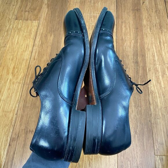 Allen Edmonds Fifth Avenue Leather Oxford Shoes Lace Up Cap Toe Mens 11C Black main image 6